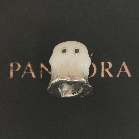 Pandora Glow-in-the-dark Boo Ghost Charm S925 Silver with box - Picture 1 of 8